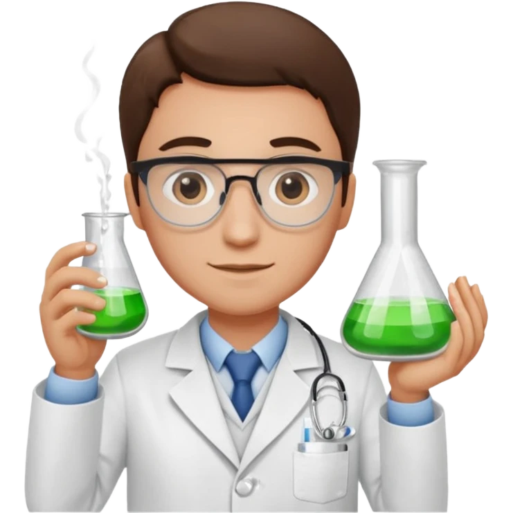 Crie emojis de uma farmacêutica mexendo com becker emoji