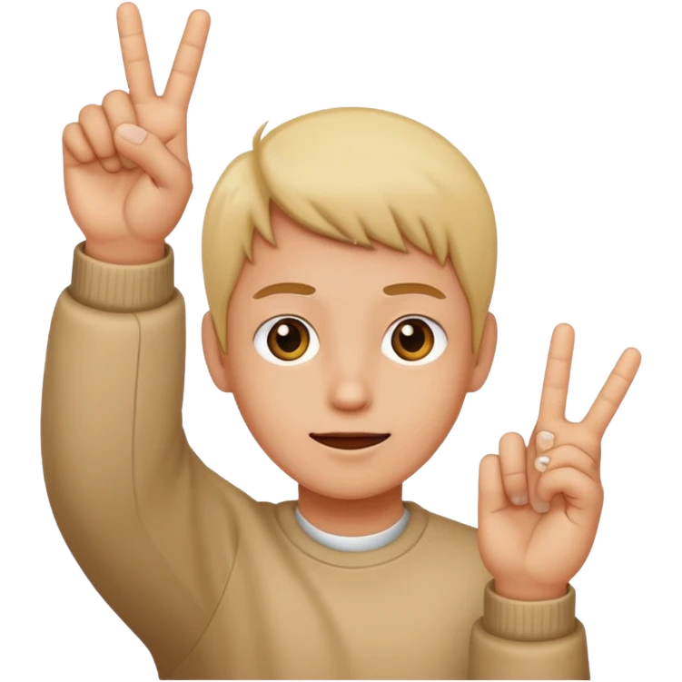 holding three fingers up emoji