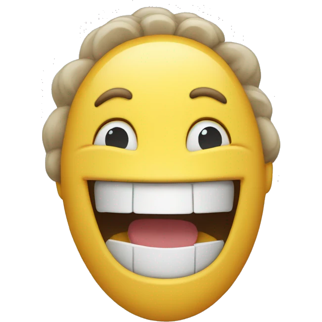 Generate a smiley face that laughs with its hand over its mouth emoji
