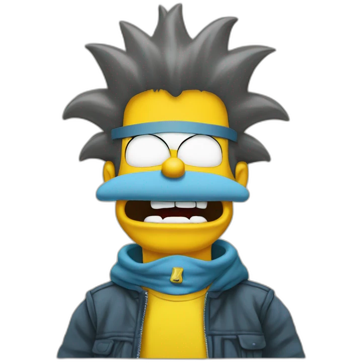 Bart Simpson avec un million  emoji