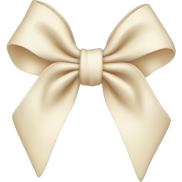 Cream bow emoji