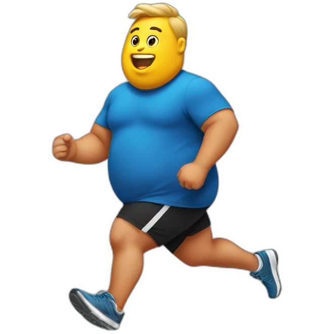 Fat running emoji