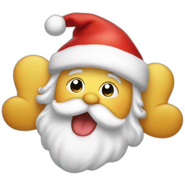 santa sticking out his tongue emoji
