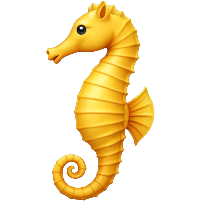 Left Facing Yellow Seahorse  emoji