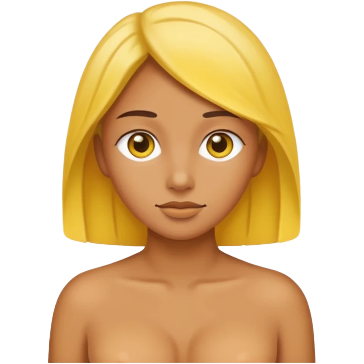 This emoji, 🤤 but with yellow boobs underneath emoji