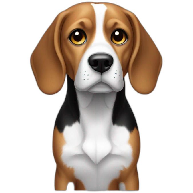 Beagle noir et tacheté emoji