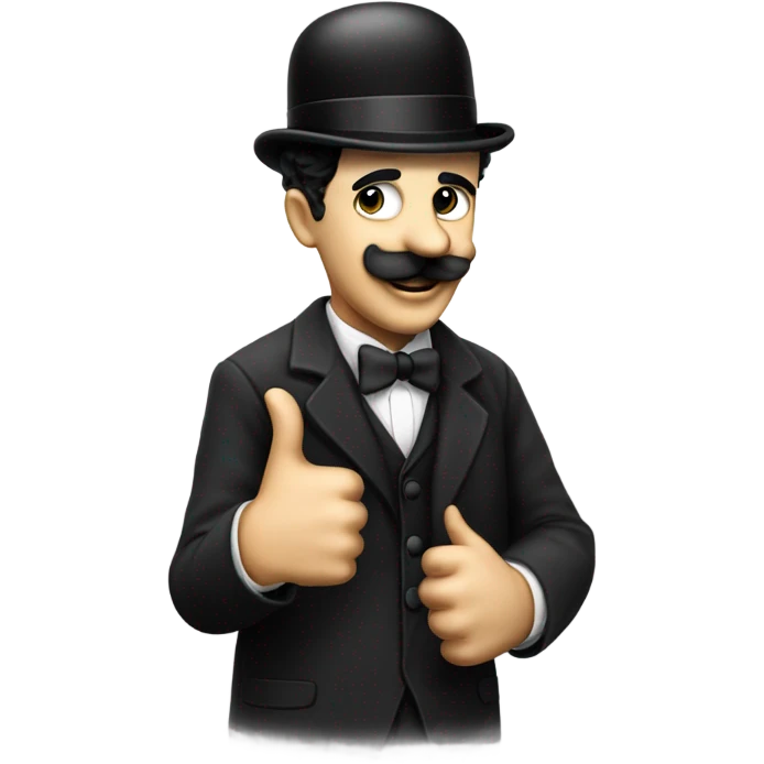 Charlie Chaplin thumbs up emoji