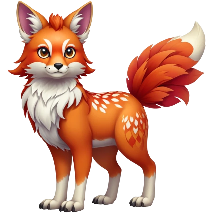 Colorful exotic Falvie-Fionbri, full body emoji