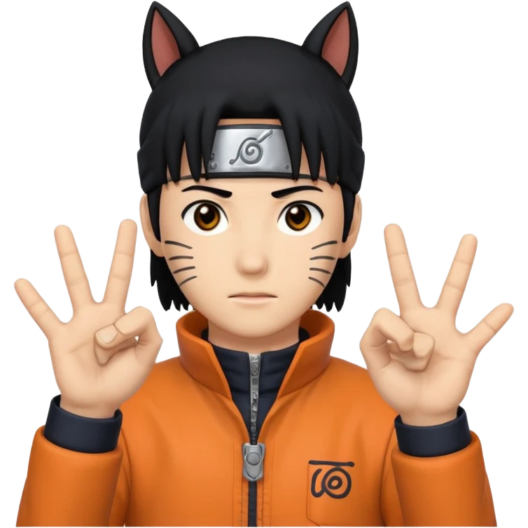 Horse hand sigh in naruto emoji