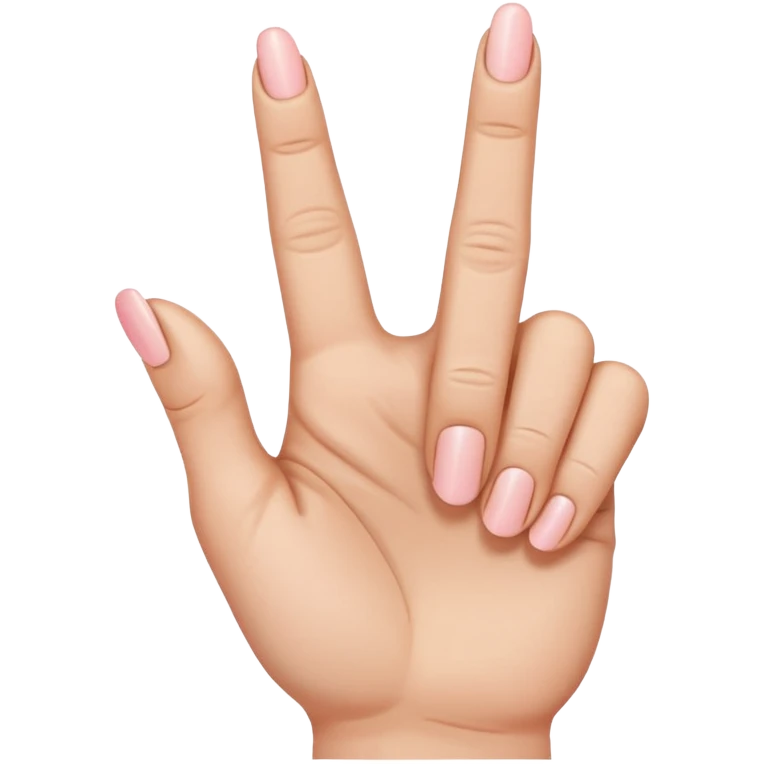 hand with middle finger, index finger, and thumb extended, pinky and ring finger folded down emoji