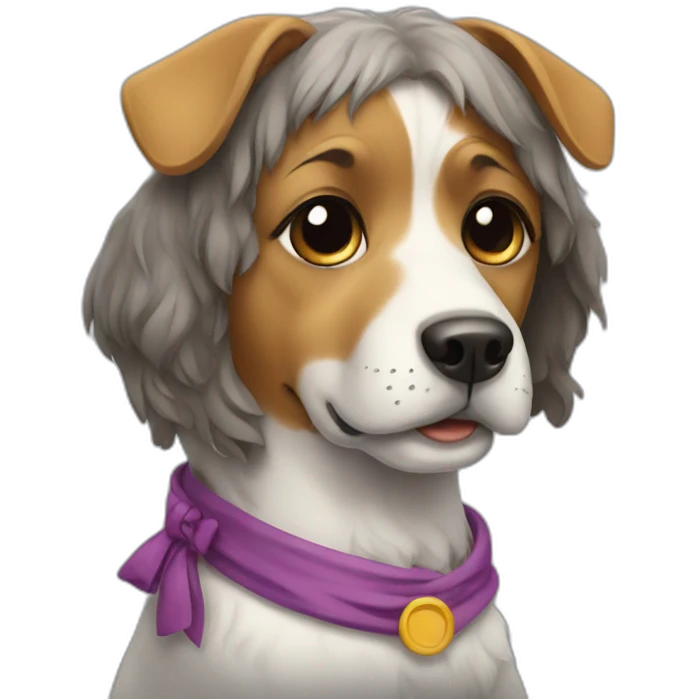 Dressed dog emoji