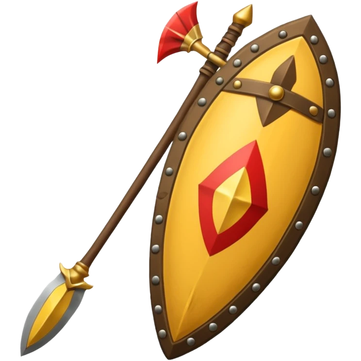 Zulu spear and shield emoji
