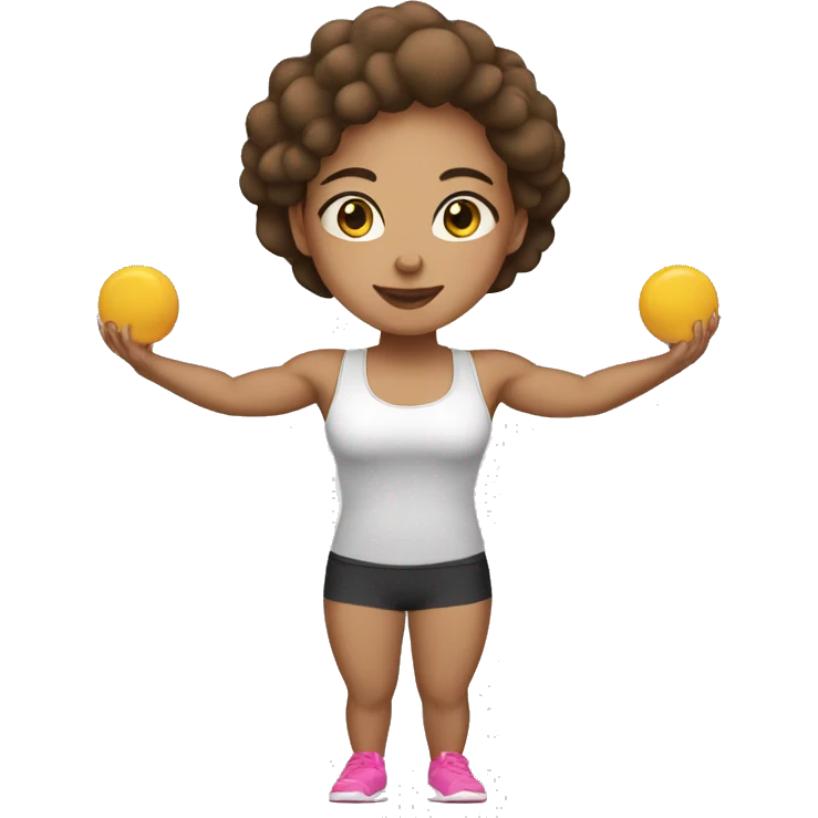 light skin color women lifing weight  emoji