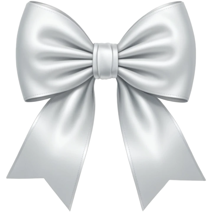 white satin bow emoji