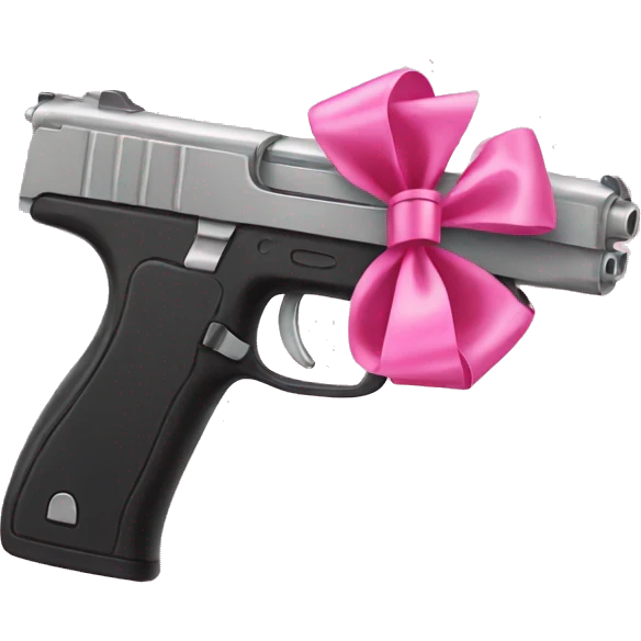 Gun with pink bow emoji