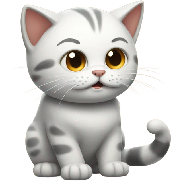 Cat with big gust emoji