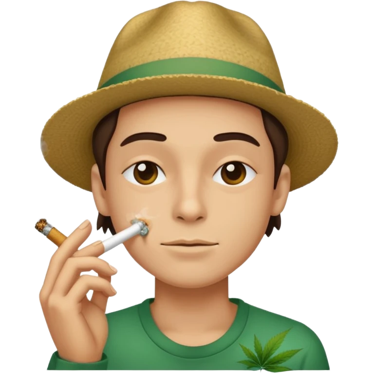 Weed smoking emoji