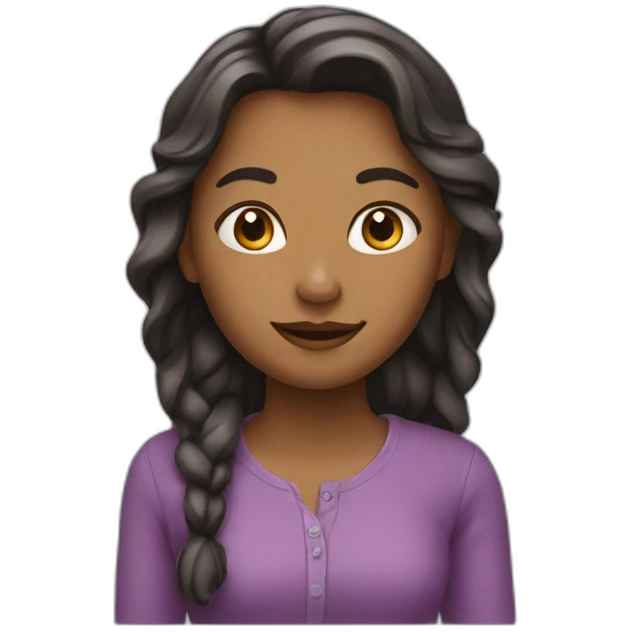 Fille qui sourit emoji