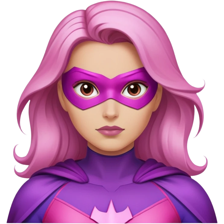 pink violet woman superhero power emoji