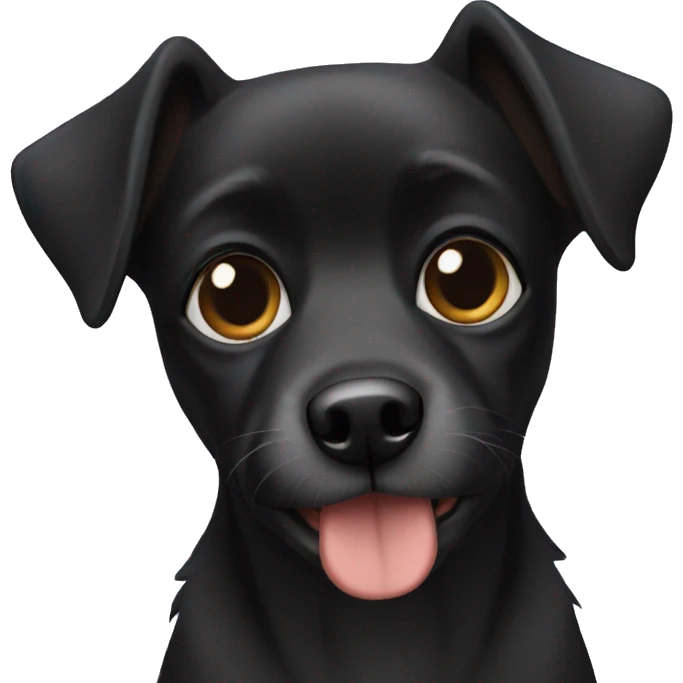 A small black dog emoji