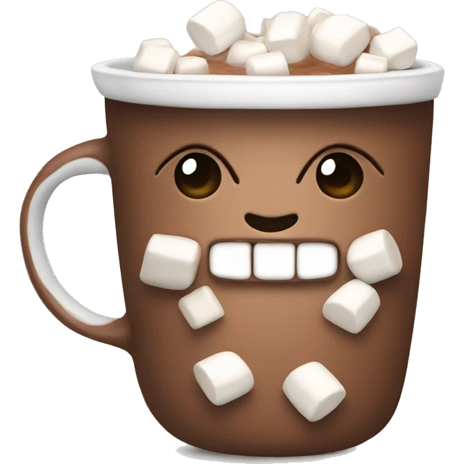 Hot cocoa with marshmallows emoji