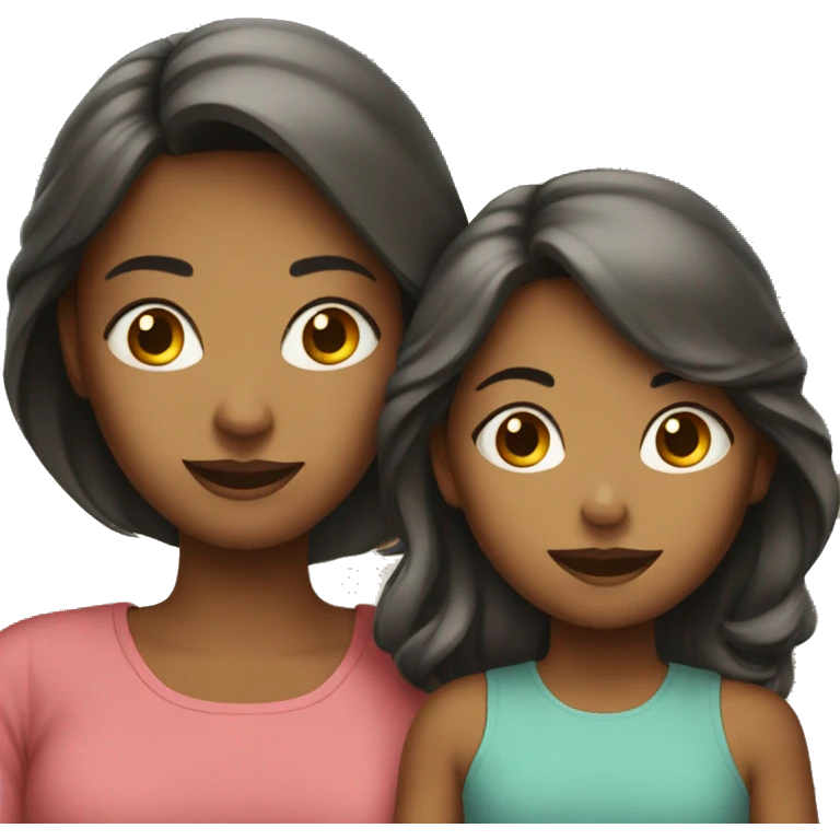 Mother and daughter  emoji