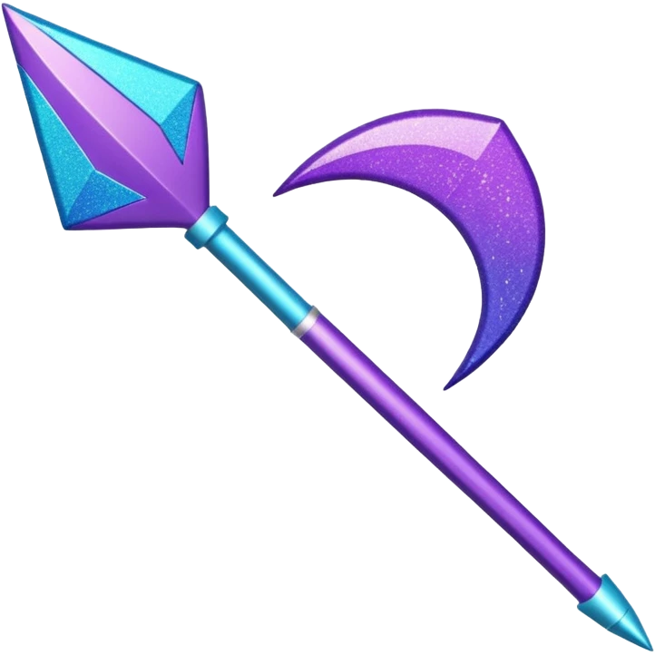 Glitter Roxo e Ciano Flecha emoji