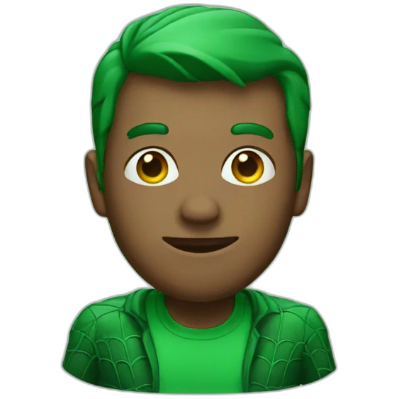 Man spider green emoji