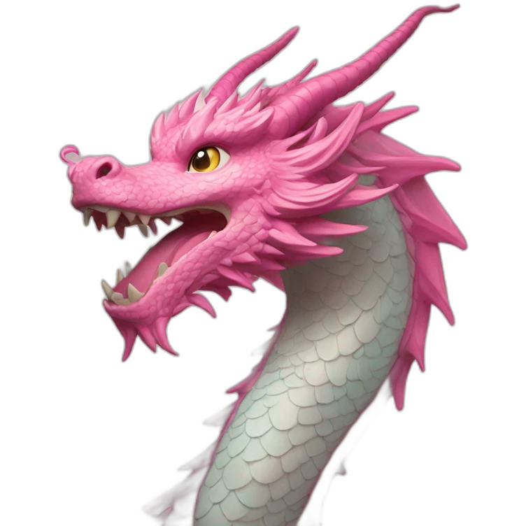 Pink chinese dragon from wish dragon emoji