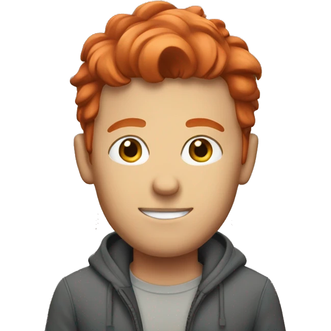 male with red hair; oudoor emoji
