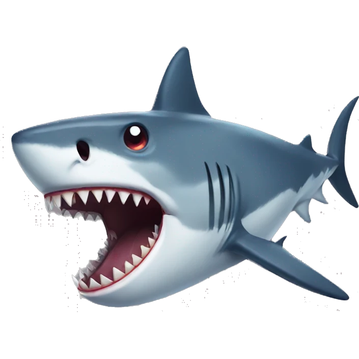 a scary shark emoji