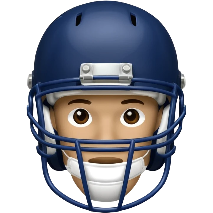 College football player helmet in  navy blue color  emoji