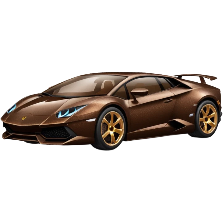 Dark brown glitter Lamborghini emoji