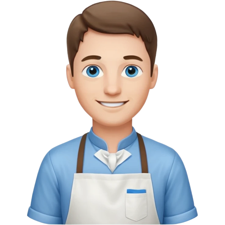 hold men blue eyes, apron  emoji