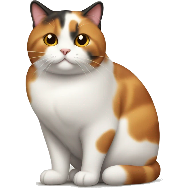 Fat calico cat emoji