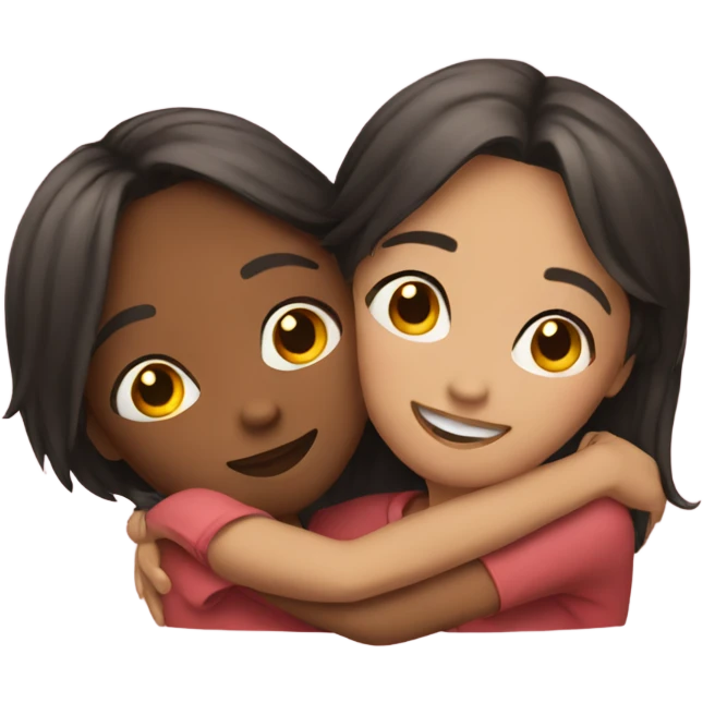 Girl friends hugging emoji