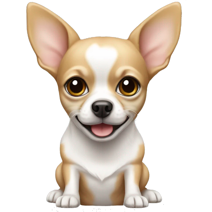 Dog chihuahua white emoji