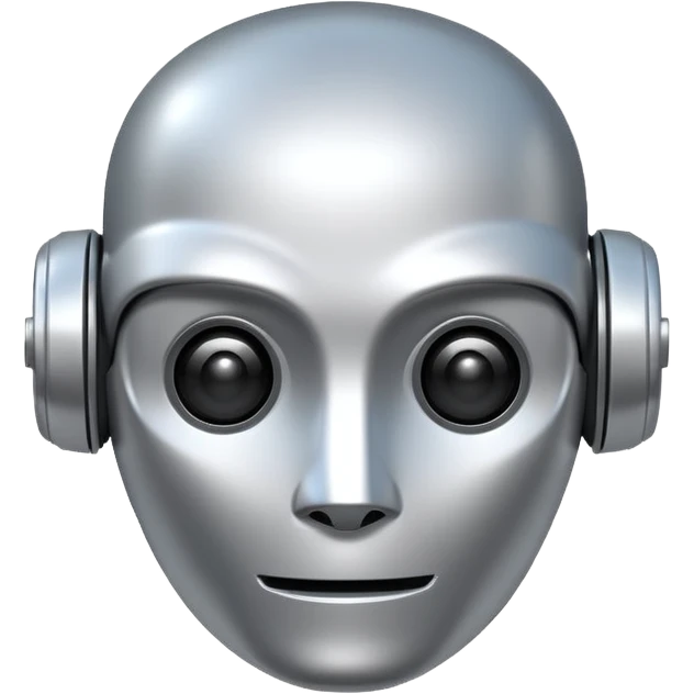 robot head with a text bubble emoji