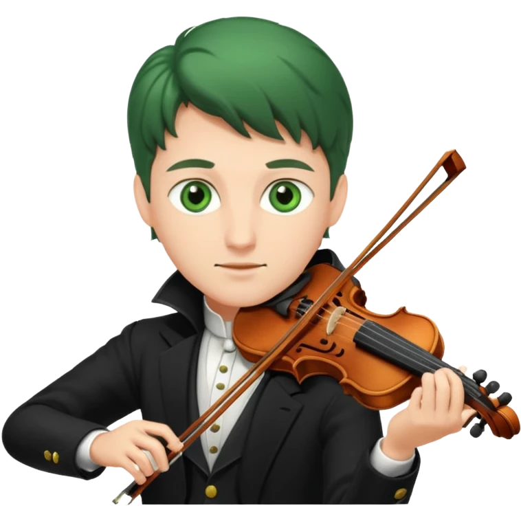 Keman çalan yeşil gözlü soylu bir adam emoji