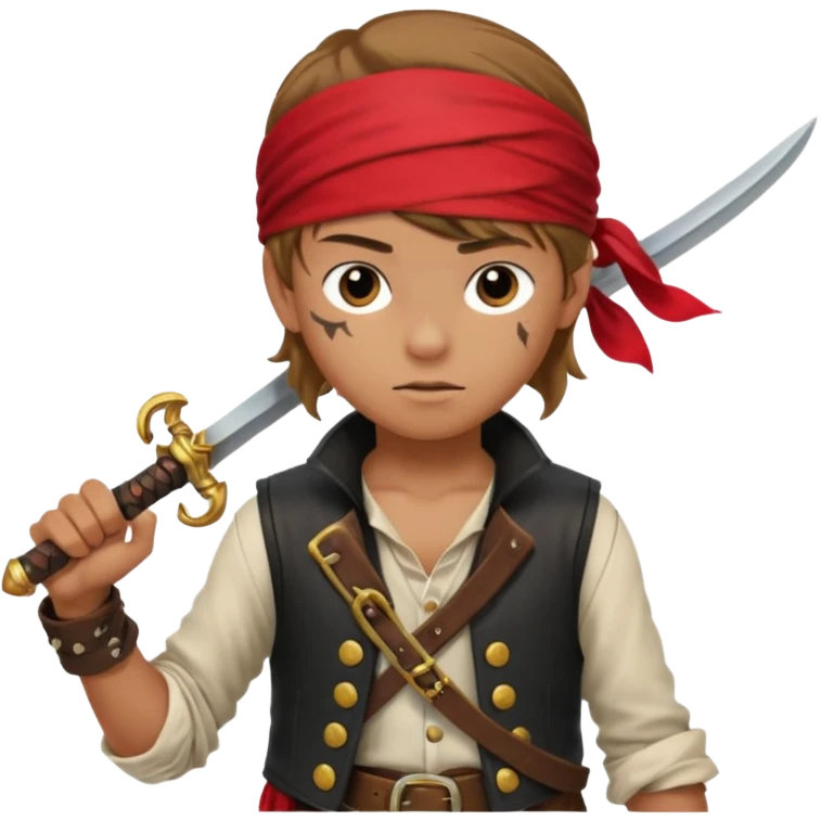 Un pirate ados de 14 ans qui adore combattre en épée emoji