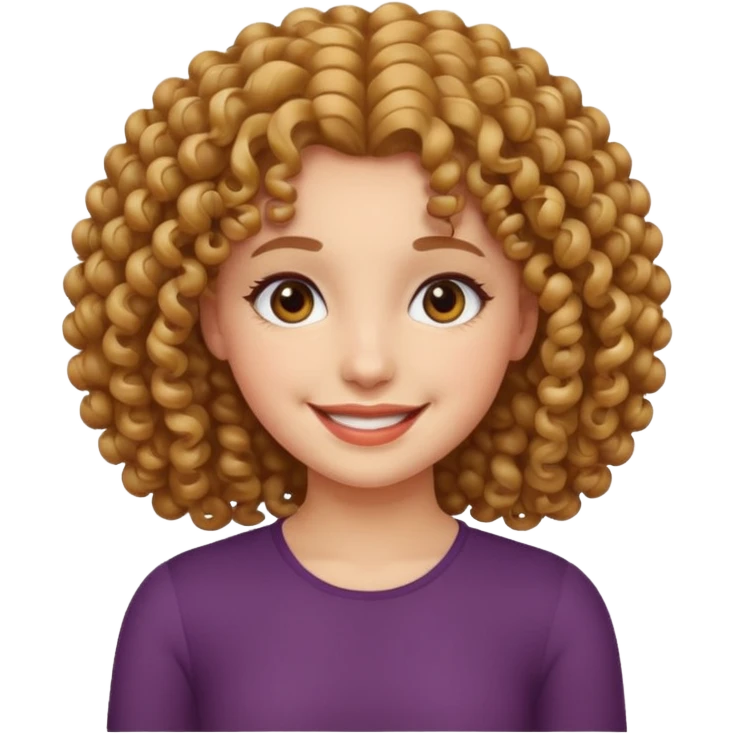 ios 18 emoji pretty poor girl with curly hair  emoji