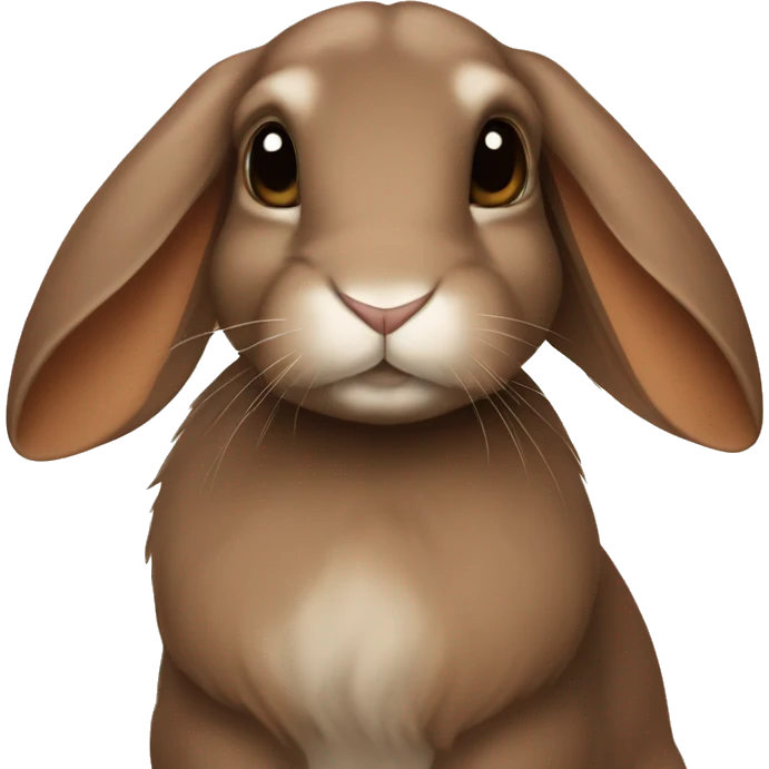 totally brown lop eared rabbit  emoji
