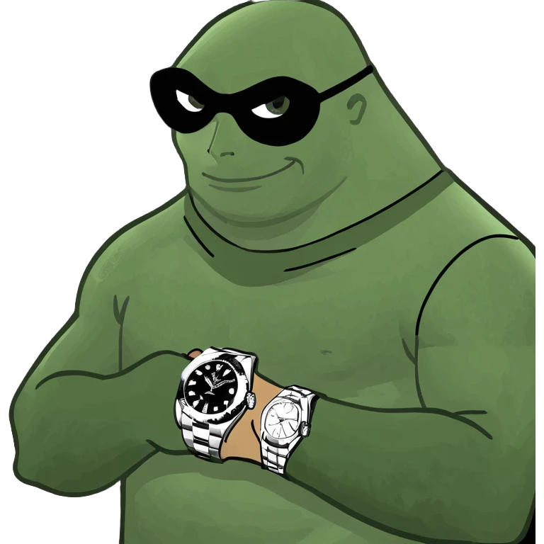 Theif with rolex emoji