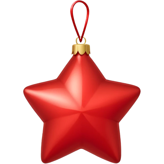 Christmas red star-shaped ball emoji