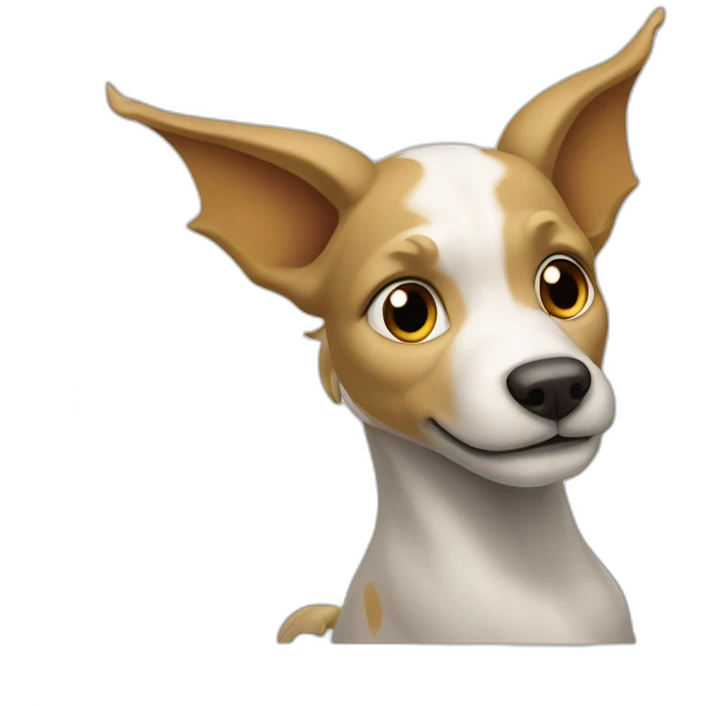 Chien sur dragon emoji