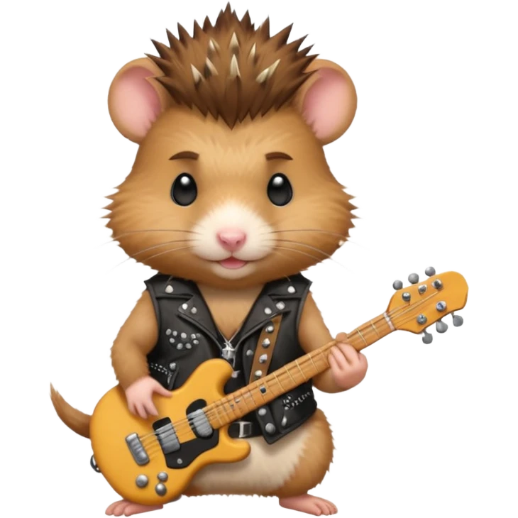 Punk guitarist hamster emoji