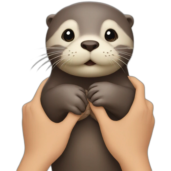 Otters holdin hands  emoji