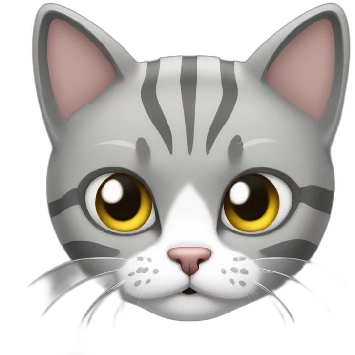 Cat, grey strips, Brazilian short hair cat, angry emoji
