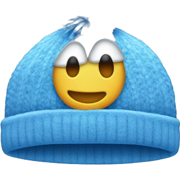 Blue winter hat emoji