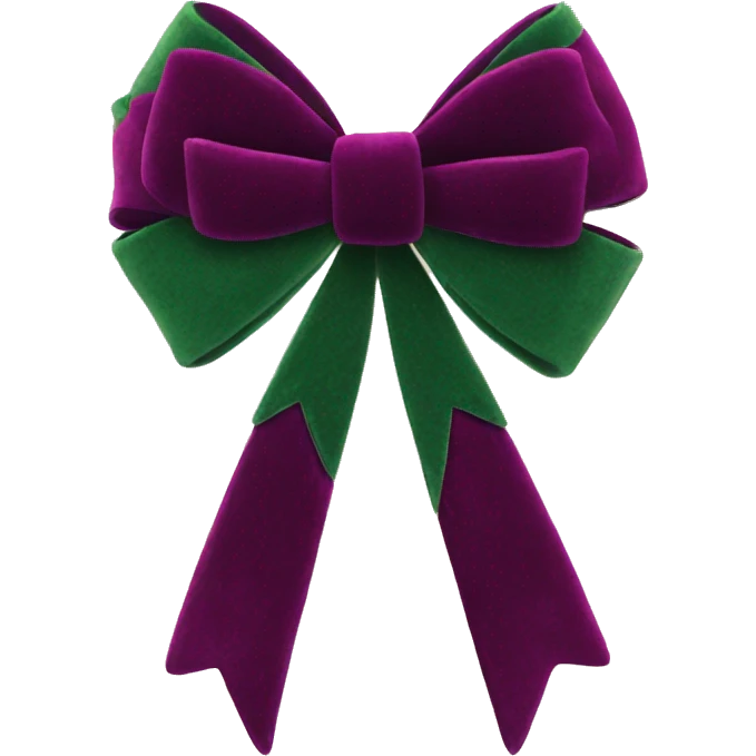 Christmas bow made from velvet  emoji